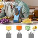 Gray Light Blue Mandoline Slicer - Potato & Vegetable Food Slicer and Chopper - Easy to Clean Kitchen Chopping Artifact