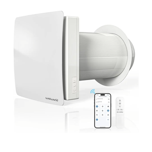 Through the Wall HEPA Ventilation Fan- Ultra Quiet EC Motor Wall Vent Fan with WiFi/Remote Control, Brings Fresh Air In and Exhausts Stale Air Out for Bedroom, Basement, Attic