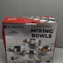 FineDine Stainless Steel Mixing Bowls Set, Dishwasher Safe, Up To 8 Quart Metal Mixing Bowls For Kitchen, Nesting, Large, Small, Big Food Prep, Cooking, Baking