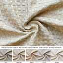 MIYE Pleated Waffle Weave Bed Skirt, Tailored Dust Ruffle 18 Inch Drop Easy Fit, Machine Washable,No Split Corners (Beige, King - 18" Drop)