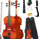FINO 4/4 Violin Full Size Kit for Beginners (Plywood, Full) (Natural)
