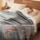 Homemate Electric Heated Blanket Twin - 62"x84" Heating Bed Blankets Throw with 10 Heating Levels 8 Hours Auto Off Fast Heating Over-Heated Protection Ultra Soft Warm Flannel ETL Certified Grey