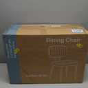 Sweetcrispy Dining Chairs Set of 4, Upholstered Mid Century Modern Kitchen Dining Room Accent Chairs with Faux Leather Cushion Seat & Metal Legs for Kitchen, Living Room - Black