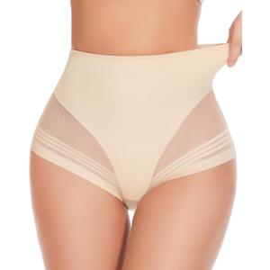 2Pcs Tummy Control Shapewear Underwear Seamless Panties Girdle Panty Nude