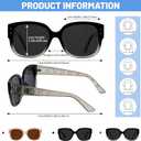 AEZUNI Trendy Reading Sunglasses Women Stylish Square Sun Readers UV Protection Glasses 1.0 1.5 2.0 2.5 3.0 3.5 (Not-bifocal (Black+clear)