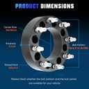 Youxmoto 8x6.5 to 8x180 2 inch Wheel Spacers Fit for Chevy GMC 1999-2010, Silverado Sierra 2500 3500 HD, 2014-2021 Ram 2500 3500, 126.15mm Hub Bore Wheel Adapters with 14x1.5 Studs, 4PCS