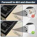 SZJHXIN Stove Gap Covers Stainless Steel, Adjustable 13.8-27.5 In(2 Pack), Heat Resistant, Gas Stove Side Gap Protector (Matte Black)