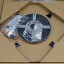 LEDIARY Caged Low Profile Ceiling Fans with Lights and Remote, Rustic Square Flush Mount Ceiling Fan, 6 Speed and Reversible, Small Farmhouse Bladeless Ceiling Fan for Bedroom, Kitchen, Dining Room (Wood Grain)