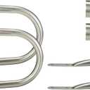 Premium Curtain Holdback, Quality Metal Decorative Curtain Holdbacks with Zinc Alloy Cap Finials,Rust-Proof, Set of 4 Window Curtain Holdbacks,Satin Nickel