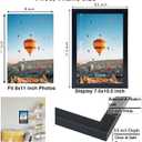 8x11 Picture Frame Set of 4 Black for Wall Hanging or Tabletop, Wall Mounting Horizontally or Vertically, 8 x 11 Square Wall Gallery Poster Photo Frame with Shatter Resistant Plexiglass, 4 Pack, Black