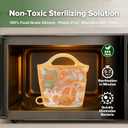 Haakaa Silicone Travel Microwave Steamer & Steriliser Bag, 30oz/900mlReusable Silicone Steaming Bags for Baby Small Items, Pacifiers, Teethers or Baby Cups, Great for Home and On-The-Go,Pineapple/1PC