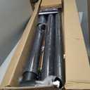 Flag Pole for Outside House 10 Gauge 120 MPH, Flag Pole Kit Light Solar Powered, Heavy Duty Flagpole Hardware 3mm Thick for Outside House, 25FT Black with 1 Flag