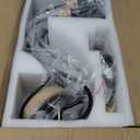 6-Light Wood Chandelier for Dining Room, Black Farmhouse Chandelier, Modern Light Fixtures Over Table, Rustic Candle Ceiling Chandeliers for Living Room Bedroom Entryway Kitchen, 32.5" Diameter