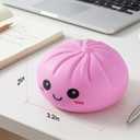 Dumpling Squishy Toys, Gaint Dumpling Squishy Mystery Box, Colorful Squishies Dumplings Stress Balls Toy, Stocking Stuffers with Food Steamer Stretchy Desk Toy (Pink)