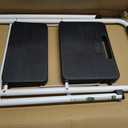 2 Step Ladder, Portable Steel Folding Step Stool with Wide Anti-Slip Pedal & Convenient Handgrip, 500lbs Sturdy Steel Ladder, White