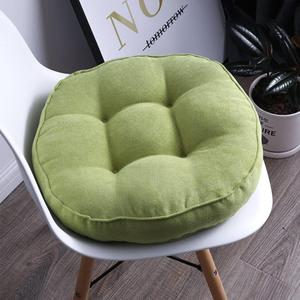 Vctops Round Chair Pad Seat Cushion Solid Color Soft Chair Pads Comfy Velvet Cushion Pillow for Kitchen Dining Office Chair Kids Reading (Green,Diameter 16")