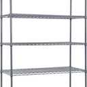 Land Guard 5 Tier Storage Racks and Shelving - 48" L x 20" W x 72" H Heavy Steel Material Pantry Shelves - Each Unit Loads 350 Pounds Wire Shelf, Suitable for Warehouses, Closets, Kitchens (Grey)