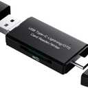 Card Reader TF Flash for Type C Micro Lightning USB Jack 4 in 1 Accessories Camera Memory Viewer Adaptador Compatible with Apple iPhone 13 12 11 Pro Max 8 Ipad LG Photo Compact Photography