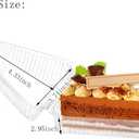 Goiio 300 Pieces Cake Slice Plastic Containers, 4.33 Inches Hinged Lid Cheese Cake Container, for Home, Bakery and Cafe