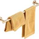 Bath Towel Bar, 22 Inch 304 Stainless Steel Thicken Towel Holder for Bathroom Wall, Towel Holder Brushed Gold Finished Wall Mount(Total Length 24-Inch)