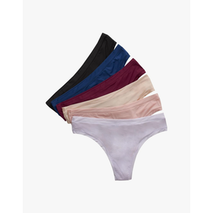 Hanes Women's Microfiber Stretch Underwear Pack, Comfort Flex Fit Brief Bikini or Thong Panties, 6-Pack
