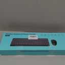 Wireless Keyboard and Mouse Combo for Windows, 2.4G Full-Sized External Cordless Computer Keyboard Mouse Combo for Laptop PC Desktop Chrome Mac, Number Pad 1600 DPI Silent Mouse USB Receiver (Black)