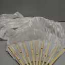 LED Belly Dance Silk Fan Costume 1.8M Long Bamboos Silk Fans Light Up Fan Veil for Women Worship Praise Worship Praise Dance