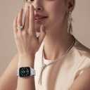 Wearlizer Compatible with Apple Watch Bands for Women 41/40/38/44/45/46/49/42mm, Jewelry Dressy Stainless Steel Metal Scrollwork Chain Bracelet for iWatch Band Series 11 10 9 8 7 6 5 4 SE/Ultra 3