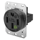 Hubbell HBL9450A Straight Blade Device Receptacle, RTP, Industrial Grade, 3-Pole 4-Wire Grounding, 50A 125/250V, 14-50R
