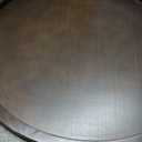 VKNOW 30" Round Ottoman with Storage, Modern Upholstered Ottoman Coffee Table with Removable Wood Top and Solid Wood Legs for Living Room, Bedroom, Apartments,Beige