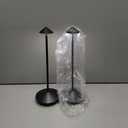 Portable Led Cordless Lamp Table Light 2 Pack, Rechargeable 6000mAh Battery Outdoor Table Lamp for Dinning Restaurant Patio Bedroom Camping, IP54 Waterproof, Dimmable (Black)