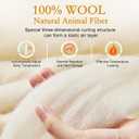 YOUR MOON Luxurious All Season Wool Comforter Queen Size, 100% Natural Australian Wool Filling, Hypoallergenic Comforter Duvet Insert, Noiseless Cotton Shell (White)