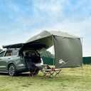 SUV Tailgate Tent with Awning,Waterproof 3000MM UPF 50+,Tailgate Shade Awning Tent for Full Size SUV/Van/MPV/CUVCamping (Large Size) (Dark green)