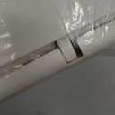 IEEK 12 Liter Rectangular Plastic Trash Can with Press Top Lid,White Modern Wastebasket Thin Trash Cans,3.2 Gallon Garbage Container Bin for Bathroom,Bedroom,Kitchen,Office and Powder Room