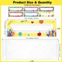Aodaer 36 Pack Desk Name Tags for Classroom with Clear Cover Self-Adhesive Notebook Name Stickers Student Name Plates for Kindergarten, Preschool, 1st, 2nd, 3rd Grade School Supplies, 13.8 x 3.9 Inch