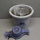 Elite Gourmet 4Qt Electric Ice Cream Maker EIM350 Delicious Homemade Ice Cream, Gelato, Sorbet, Frozen Yogurt, 4Qt Aluminum Freezing Cannister, Durable Plastic Ice Bucket, Powerful 50W, Periwinkle