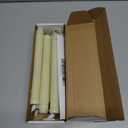 Homemory 6 Pcs Flameless Taper Candles with Remote, Timer, Dimmer, Ivory Battery Operated CandleSticks with Flickering Light, Plastic Led Window Candles, 9.6 Inches for Halloween Christmas Decoration