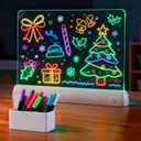 Cordless LED Drawing Board for Kids - Portable Light Up Board, Use Anywhere, 7 Colors + 12 Pens, Glows for Easy Tracing & Doodling, Birthday Gifts Toys for 410 Girls & Boys, 11.89.8in