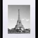 Floweringbeter 12 x 16 Inch Black Photo Frame with Cardboard Backing, Modern PVC Picture Display for Wall or Tabletop in Horizontal or Vertical Orientation