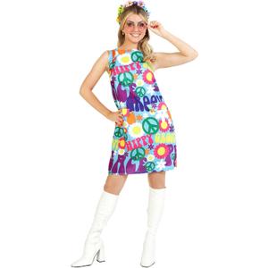 Fun Shack Groovy Hippie Costume for Women - 70s and 60s Dress (Small)