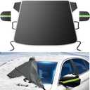 [Upgraded] 7-Layer Car Windshield Snow Cover, [Efficient Winter Protection] Against Snow, Ice, Frost and Water, [Military-Grade Durable] Universal Fit for Cars, SUVs, and Trucks-Medium