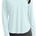 Soothfeel Women's UPF 50+ Shirts Long Sleeve 1/4 Zip Pullover UV Sun Protection Golf Shirt Workout Athletic Tops for Women (Gray, M)