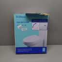 Hibbent Premium Elongated Toilet Seat with Cover Quiet Close, One-Click to Quick Release, Easy Installation Non-Slip Seat Bumpers, Slow Close Toilet Seat and Cover, Easy Cleaning-White Color (One-click Elongated 18.5'')