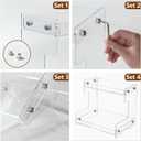 Bathroom Counter Organizer Countertop 2 Tier Storage Acrylic Corner Makeup Organizer for Perfume Stand, Vanity Holder, Dresser Tray, Spice Rack, Skincare, Coffee Bar, Room Decor (Clear)