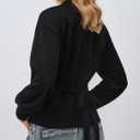 CSDAJIO Women Button Down Cardigans V Neck Long Sleeve Casual Coat Fall Clothes (Black, XS)