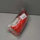 5Pack Cheerleader Costume Outfit for Girls Sparkly Cheer Dress with Striped Socks Bowtie Headpiece & Pom Poms Complete Set for Halloween Party School Events Uniform Outfit Age 7-8 Years (Red)