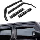 AUXMART Window Rain Guards for Jeep Wrangler JL/Gladiator JT 2018 2019 2020 2021 4-Door, in-Channel Side Window Deflectors Window Vent Visors (Not for JK, 4-Piece)