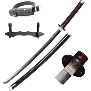 Cosplay Swords Tanjirou Samurai Sword, Katana Sword Plastic Toy Sword for Costume Play Halloween Cosplay Gift 40 in