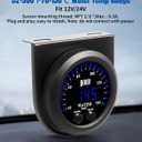 Water Temperature Gauge with 1/8NPT Sensor & Bracket 150C Digital LED Display Water Coolant Temperature Gauge for Cars Trucks Ships Vehicle Automotive Boat Marine 2/52mm (Blue)