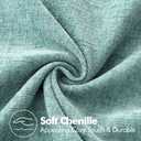 Woaboy Pack of 2 Aqua Green Pillow Covers 18x18 Inch Soft Chenille Couch Throw Pillows Solid Color Cushion Covers Home Decoration for Spring Sofa Living Room